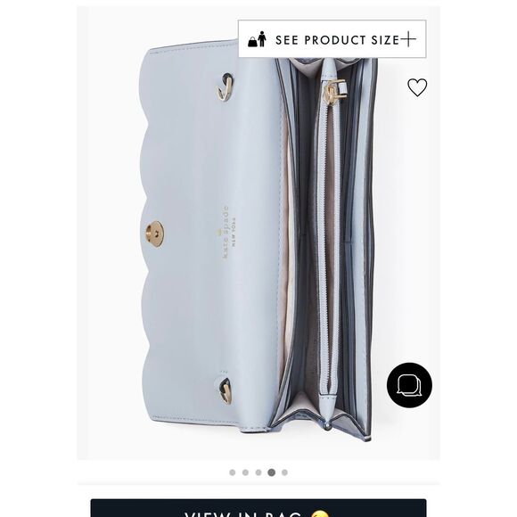 NWT Kate Spade Gemma Crossbody Deep Cornflower Blue Gold Chain - Picture 5 of 5